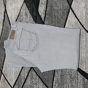 BKE TYLER STRAIGHT EMBROIDERED GRAY DENIM JEAN